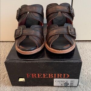 Freebird Caprice Black and Brown Sandals